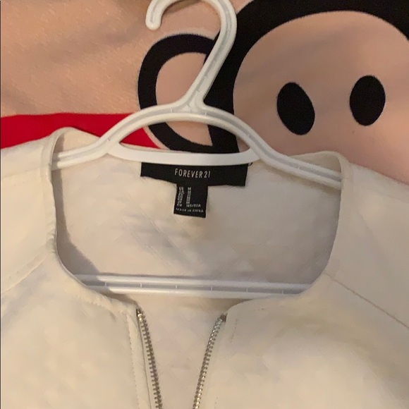 White Bomber Jacket - Picture 2 of 3